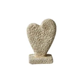 Speedtsberg - Hjerteskulptur i cement 8x4x12cm, Gr�