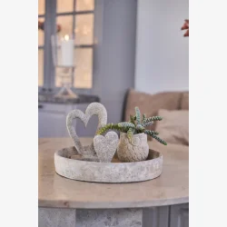 Speedtsberg - Dekorations fad i cement �23x4,5cm, Natur Gr�