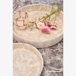 Speedtsberg - Dekorations fad i cement �33x6cm, Natur Gr�