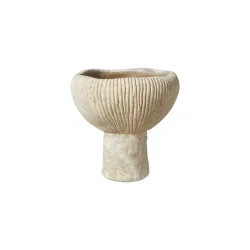 Speedtsberg - Rillet vase i cement 15cm, Gr�
