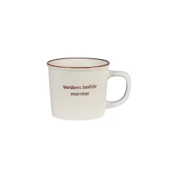 Speedtsberg - kop m/indgraveret "verdens bedste mormor" 8x10x10cm, Hvid