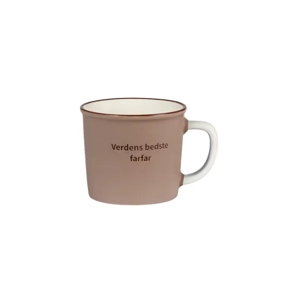 Speedtsberg - Kop m/indgraveret "verdens bedste farfar" i porcel�n 8x10x10cm, Gr�