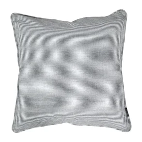 Speedtsberg - Tynd stribet pudebetr�k i bomuld u/fyld 50x50cm, M�rlebl�/Hvid