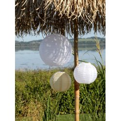 Chic Antique - Rispapirlampe honning m/solceller  30cm.