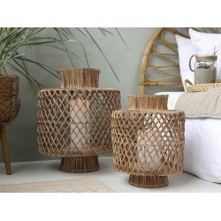 Chic Antique - Lanterne i rattan flet H 64  50cm.