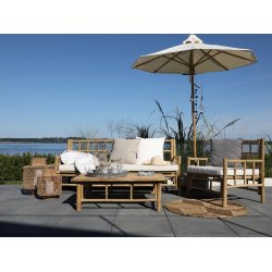 Chic Antique - Lanterne i rattan flet H 48  36cm.