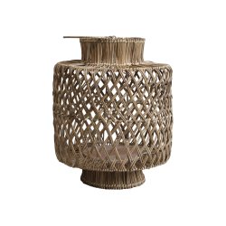Chic Antique - Lanterne i rattan flet H 48  36cm.