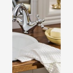 Ib Laursen - Klud Liseleje m/vaffelmnster hvid 3-pak B:32/L:32