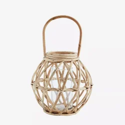 Madam Stoltz - Bambus lanterne m/glasindsats