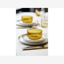 Lyngby Glas - Valencia skl Amber D: 13cm.