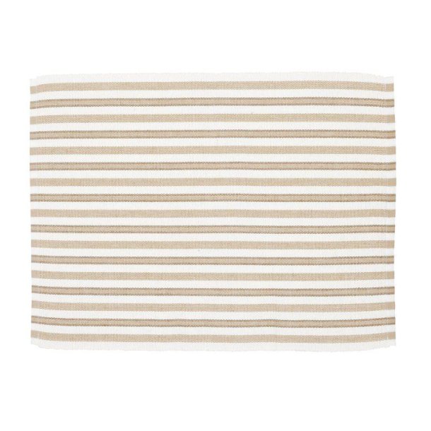 Fondaco - D�kkeserviet m/striber Sand 35x45 cm.