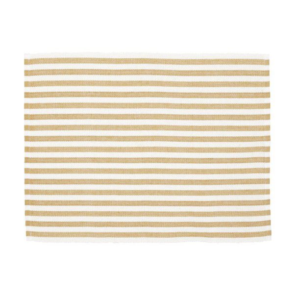 Fondaco - D�kkeserviet m/striber Gul 35x45 cm.
