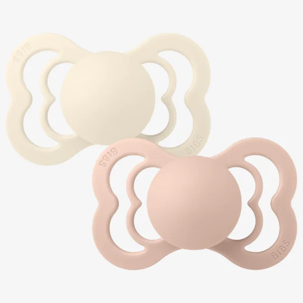 BIBS - Supreme pacifier sut ivory/ blush 2 pack size 2