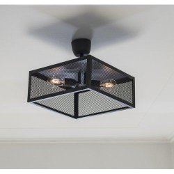 PR HOME - Gitter Loftlampe, Sort, 35cm.