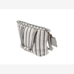 Kletaske 14L stribet hvid/gr 36x12x24cm. 