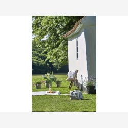 Kletaske 14L stribet hvid/gr 36x12x24cm. 