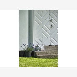 Kletaske 14L stribet hvid/gr 36x12x24cm. 