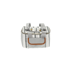 Kletaske 6,5L stribet hvid/gr 25x16x17cm.