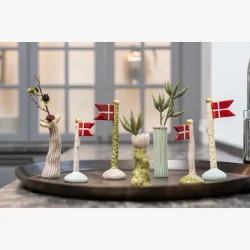 Speedtsberg - Bordflag m. Hjerter - Assorterede - Keramik - 14 cm - Leveres Assorteret