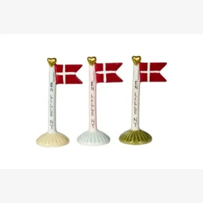 Speedtsberg - Bordflag - En Lille Ny - Assorterede - Keramik - 14 cm - Leveres Assorteret