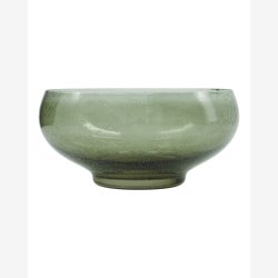 House Doctor - Sk�l Gr�nt Glas H9xL18 cm.