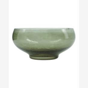 House Doctor - Sk�l Gr�nt Glas H9xL18 cm.