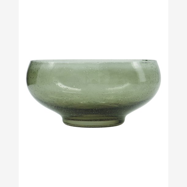 House Doctor - Sk�l Gr�nt Glas H9xL18 cm.