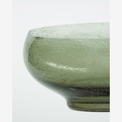House Doctor - Sk�l Gr�nt Glas H9xL18 cm.