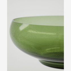 House Doctor - Sk�l Gr�nt Glas H10xL24.5 cm.