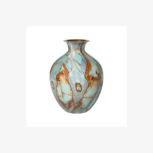 Speedtsberg - Vase Deko Emalje - Gr�n/Brun Mix - 26 cm