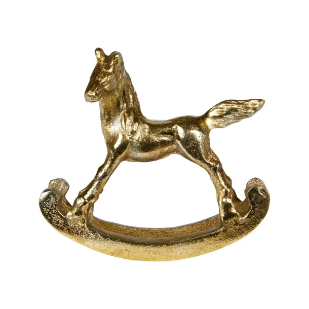 Speedtsberg - Gyngehest Figur Guld 15x5x14cm.