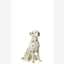 J-Line - Hund Dalmatiner Poly Hvid/sort 28,5x16x71,5 cm.