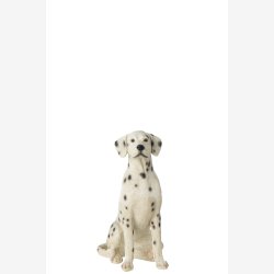J-Line - Hund Dalmatiner Poly Hvid/sort 28,5x16x71,5 cm.