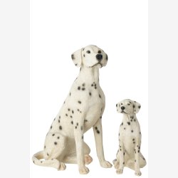 J-Line - Hund Dalmatiner Poly Hvid/sort 46x29,5x60 cm.