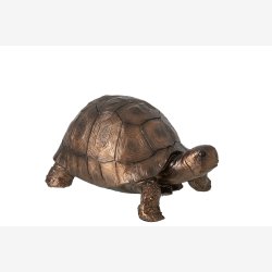 J-Line - Skildpadde Figur Polyresin Bronze 20x13x10,5 cm.