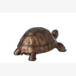 J-Line - Skildpadde Figur Polyresin Bronze 20x13x10,5 cm.