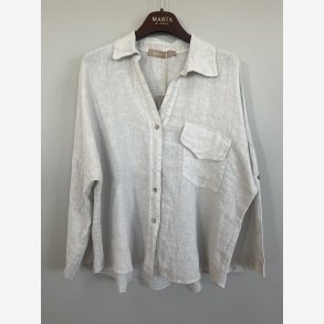 Marta Du Chateau - MdcDaira H�rskjorte Sabbia Flere strs.