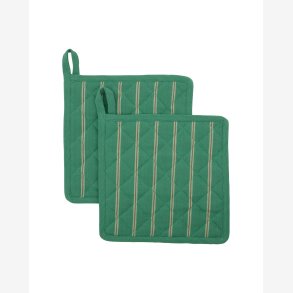 House Doctor - Grydelapper Gr�n 2 stk. 22x22 cm.