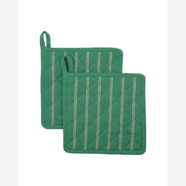 House Doctor - Grydelapper Gr�n 2 stk. 22x22 cm.
