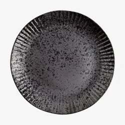 Madam Stoltz - Stentjstallerken i sort  21,5 cm