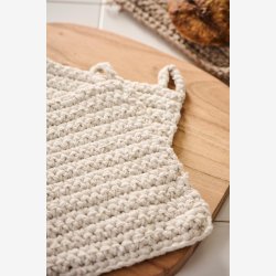 Ib Laursen - Grydelap hklet Lys Beige 20x20 cm 2 stk.