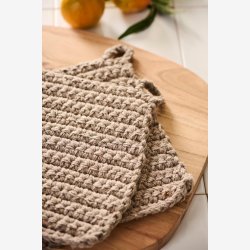 Ib Laursen - Grydelap hklet Hrfarvet 20x20 cm 2 stk.