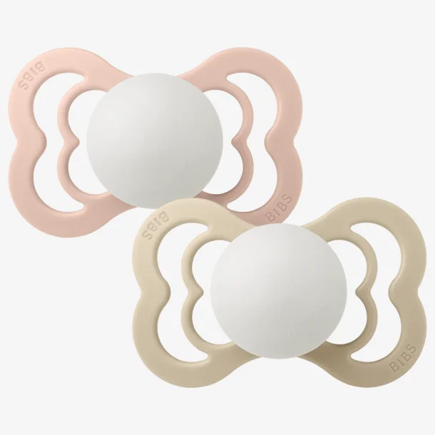 BIBS - Supreme pacifier sut blush glow/ vanilla glow 2 pack size 2