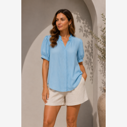Ofelia - Kirsa Skjorte Lysebl�