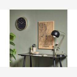 Vgur D:30cm. sort/guld Glas/Plast