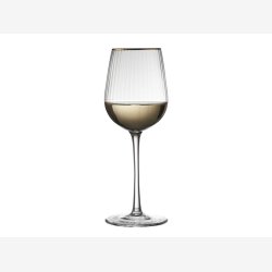 Lyngby Glas - Palermo Gold Hvidvinsglas 30cl. 4 pak. 