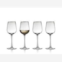 Lyngby Glas - Palermo Gold Hvidvinsglas 30cl. 4 pak. 