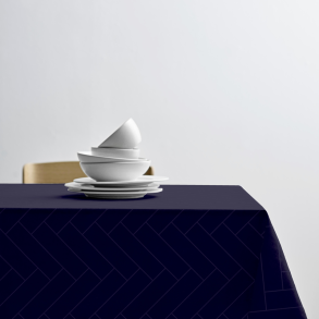 Sdahl Tiles damask dug Indigo bl 140x370cm. 