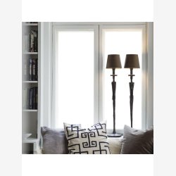 PR HOME - Mrs tall lampefod, sort/brun, 78 cm