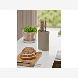 Zone Denmark - Singles Knivblok 17 x 9 x 24 cm Taupe